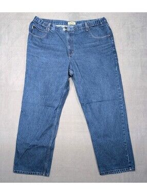 LL Bean Mens 40x30 Blue Comfort Waist Jeans Straight Leg Relaxed Fit Denim Pants